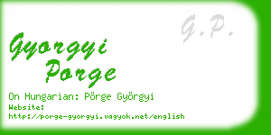gyorgyi porge business card